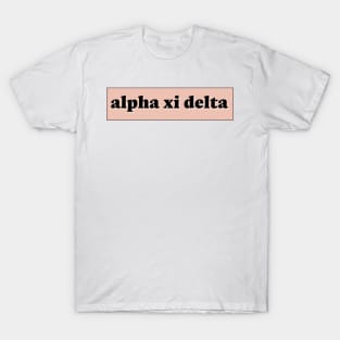 A Xi D Simple Peach Text T-Shirt